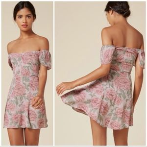 Reformation Rosa Off Shoulder Dress in Diana